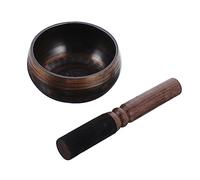 4 Sets Buddha Sound Bowl Mini Craft Hand Drum Handmade Singing Bowl Meditation Bowl and Rod Chakra Bowl Sound Healing Instrument Prayer Copper Meditation Bowl Wood Tibet Desktop