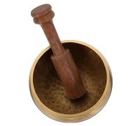 4 Sets Buddhist Music Bowl Buddhist Bowl Chakra Healing Bowl Antique Tingsha Bowl Singing Bowl Mallet Sound Bowl Tibetan Singing Bowl Pvc Model Meditation Bowl Wood Tool Manual