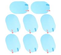 4 Sets Car Rearview Mirror Protective Film Set Oval PET Sticker | Two Oval Sheets, Universal Fit for Vehicle and Motorcycle Mirrors, Supports Clearer Viewing during Rainy or Snowy Commutes