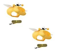 4 Sets Cat Leash Pet Traction Strap Skin Tape for Clothes Escape Proof Cat Harness Kitten Harness and Leash Bunny Backpa (Yellow 43X35x2pcs)