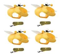 4 Sets Cat Leash Pet Traction Strap Skin Tape for Clothes Escape Proof Cat Harness Kitten Harness and Leash Bunny Backpa (Yellow 38X30CMx4pcs)