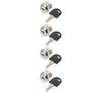 4 Sets Commercial Paper Towel Dispenser Key Stainless Steel Lock Accessory | Black Finish, Corrosion Resistant Replacement Component, Compatible with Jumbo Roll Holders and Public Restroom Maintenance