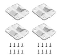 4 Sets Cooler Plastic Hinges & Screws Replacement Set Parts, Ice Chest Hinges Compatible with Coleman, Xtreme, Rubbermaid Cooler