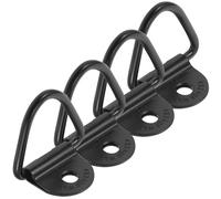 4 Sets D Ring Truck Cargo Anchor Black Carbon Steel Bolt on Hook | V Shaped Design, with 4 Screws and 4 Washers, for Trucks and Transport