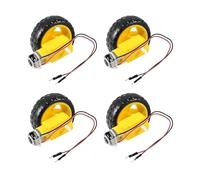 4 sets DC 3v-6v TT electronic starter Smart Car Robot Dual Shaft Gear electronic starter 1:48 for Diy Smart Car Chassis Geared electronic starter Wheel ICXLPMC