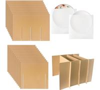 4 Sets Dish Packing Kit, Glass Divider Kits for Moving, Dish Packing Moving Boxes Kit, 20 Pcs Cardboard Dividers with 30 Pcs Cushion Foam Pouches Fits in 16 x 12 x 12 Inch Box (Box Not Included)