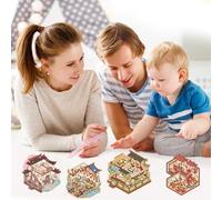 4 Sets DIY 3D House Stickers, Make Your Own Sticker Hot Pot Restaurant, Peking Opera House, Elegant Residence, Courtyard, Fun DIY 3D Sticker Scene for Kids Adult Relief Stress Pass The Time