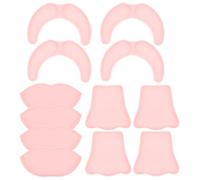 4 Sets DIY Face Mask Mold Plate Pp Pink for Face and Lip Shapes