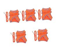 4 Sets Dog Reflective Harness Pet Dog Vest Harness Puppy Harness for Small Dogs Harness for Large Dogs Adjustable Pet Ha (Orange 48X44X19CMx5pcs)