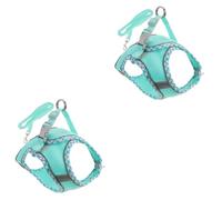 4 Sets Dog Reflective Harness Pet Dog Vest Harness Puppy Harness for Small Dogs Harness for Large Dogs Adjustable Pet Ha (Green 48X44X19CMx2pcs)