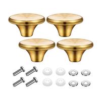 4 Sets Dutch Oven Knob Stainless Steel Replacement Knob Pot Lid Handle Compatible with Le Creuset, Aldi, Lodge and Other Enameled Cast-Iron Dutch Oven (Gold)