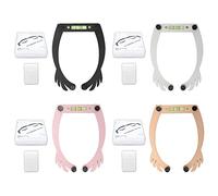 4 Sets Eyebrow Line Makeup Ruler, Foldable Shaping Ruler Positioning Tool, Horizontal Viewing Device for Accurate Eyebrow Bow Mapping, with Replaceable Cotton Thread and Sealed Ink