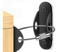 4 Sets Furniture Straps Anti-Tip Furniture Straps Baby Proofing Metal Anti-Tip Furniture Straps kit for Baby for Baby Proofing & Pet Protecting Anti-Shedding, Secure Bookshelf, Cabinet, Dresser