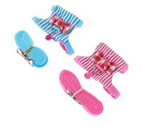 4 Sets Hamster Leash Decorative Hamster Harness Rabbit Walking Harness Animal Costume Comfortable Hamster Harness Small (A 1 17x17x22cmx2pcs)