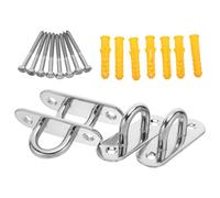 4 Sets Heavy Duty Hammock Ceiling Mount Hooks Stainless Steel Screws | Rust Resistant Finish, Marine Grade Support for Yoga, Boat Rigging, Sail Shade Ropes and Outdoor Deck Mounting