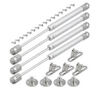 4 Sets Heavy Duty Hydraulic Gas Spring Supports - Cabinet Hinges for Folding Lid Lift Up & Stay Open Stable Construction for Kitchen Wardrobe & Bookcase Doors