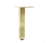 4 Sets Heavy-Duty Metal Table Legs, Rectangular Design With Adjustable Leveling And Non-Slip Rubber Bases, Includes Screws For Desks Benches Cabinets DIY Furniture Projects(157 Gold*4 6cm)