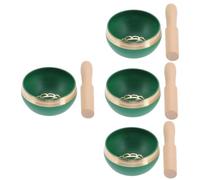 4 Sets Himalaya Bowl Meditation Sound Bowl Zen Meditation Sound Bowl Healing Om Singing Chanting Bowl Buddhism Singing Meditation Singing Sound Bowl Manual Bronze Chime Wooden