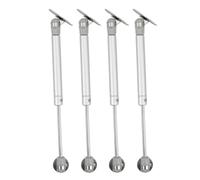 4 Sets Hydraulic Gas Spring Support Rod for Cabinet Lid Lift Hinges | Adjustable Support Rod, Smooth Stable Operation, Iron Plastic Rubber Build, Silver Finish for Folding Doors