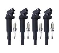 4 Sets Ignition Coil Spark Plug Compatible With C3 C5 DS3 DS4 207 208 3008 308 5008 508 Models