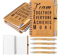 4 Sets Inspirational Ballpoint Pens with Spiral Notebooks Team Appreciation Gifts Bulk for Employees Motivational Team Notepad Thank You Gifts for Coworker Teacher Colleague Staff Nurse Gift