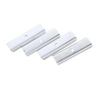 4 Sets Iron Canopy Connector Plates 9.50X2.70X0.50cm Silver | Rust Prevention Feature, Strengthened Load-Bearing Design, Reduces Frame Shaking, Suitable for Patios and All-Weather Use
