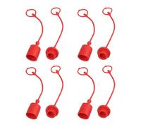 4 Sets ISO7241-B Hydraulic Coupling Cap Red Rubber Male & Female Cap