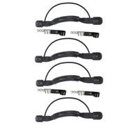 4 Sets Kayak Carry Handle with Elastic Rope Screws, Non-slip Grip | PP PVC Alloy Construction, Quick Installation Hardware, Black Finish, Suitable for Small Boat Anglers, Fishing Trips