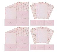 4 Sets Letter Paper Envelope Set, A5 Pink, Decorative Writing Kit