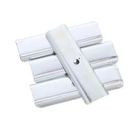 4 Sets Metal Reinforcement Plate 9.50X2.70X0.50cm Iron Silver Heavy-Duty | Designed for Sunshade Tent and Shade Canopy, Reduces Deformation, Extends Lifespan, All-Weather Protection