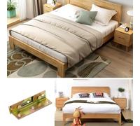 4 Sets Non-Mortise Bed Frame Brackets Heavy Duty Cold Rolled Steel Bed Rail ers and Conntors, Bed Assembly Hardware for Bed Frame Repair, Support Bracket Fiis
