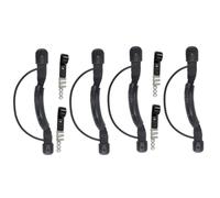 4 Sets Non-Skid Kayak Handles with Screws, Boat Carrying Handle 28x25x3cm | PVC Alloy PP Build, Elastic Rope, Adjustable Tension, for Canoes, Paddles, Anglers and Kayakers