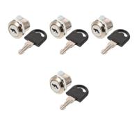 4 Sets Paper Dispenser Black Stainless Steel Key and Lock Accessory | Jumbo Roll Toilet Paper Holders and Commercial Towel Dispensers, Easy Fitting, Quick Refill Access, Office Restroom Use