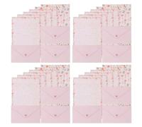 4 Sets Pink Decorative Letter Paper Envelope Set A5 for Writing