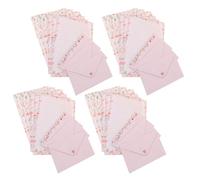 4 Sets Pink Flower Animal Stationery Paper Envelope Set A5