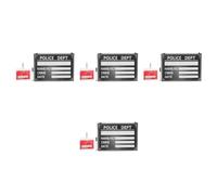 4 Sets Prison Themed Photobooth Prop Nameplate with Erasable Pen | Large Bold Print, Rewritable Surface, Lanyard Tag Set, for Photo Backdrops and School Plays