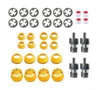4 Sets PVC Pipe Threader Kit for Electric Drill, Double-End Water Pipe Die 4 & 6 Point, Wear-Resistant Metal Threading Tool with Raw Tape for Plumbing Repair