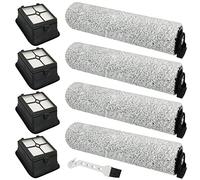 4 Sets Replacement Brush Rolls and Vacuum Filters Compatible with Tineco iFloor 3 and Floor One S3 Cordless Wet Dry Vacuum Cleaner