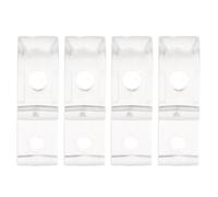 4 Sets Roman Shade Cord Holder Plastic Clip Screw Mounted Guide | Acrylic and ABS Material, Design Prevents Tangles, Fits Blind Chains and Cord Loops