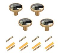 4 sets Round Drawer Cabinet Knobs Handles, Acrylic board Knobs with Screws Pulls Decor for Home Office Dresser Wardrobe Print Spa Zen Stones White Lotus Lily Wildes Over Water