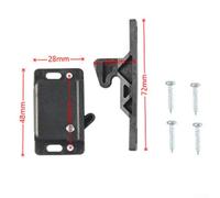 4 Sets Rv Door Latch Drawer Grabber Catch Abs Straightforward Proof Cabinet Latch Lock Suitable for Camper Trailer Drawer Safety Opening Fix Black Hardware