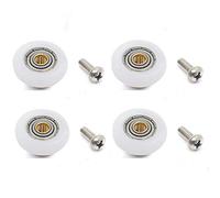4 Sets Shower Door Rollers Runners Wheels Replacement Part Bathroom Glass Shower Sliding Door - 19mm x 5mm