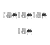 4 Sets Sliding Glass Door Ratchet Lock with Keys for Cabinet