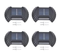 4 Sets Solar Wall Light, Dual Glow Outdoor Lights Smart Detect Exterior Fixture for Patio Yard Garden Driveway Balcony Entryway (White)