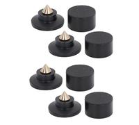 4 Sets Speaker Isolation Stand Feet Pad Shockproof Antislip Metal Speaker Resonance Reducer Audio Equipment Vibration Damper for Turntable Amp CD DAC Recorder