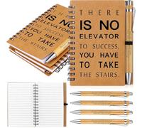4 Sets Thank You Gift Motivational Notebooks with Positive Ballpoint Pens Bulk Inspirational Spiral Journal Encouragement Employee Appreciation Gifts for Colleagues Teacher Coworker Volunteer Nurse