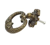 4 Sets Vintage Bronze Knobs Pulls Handles Antique Drawer Pull Ring Single Hole Decorative Hardware with Screws for Furniture Cabinet Cupboard Dresser