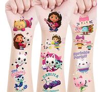4 Sheet Temporary Tattoos for Kids, Birthday Party Supplies Decorations Favors Video Game Tattoos Stickers Gifts for Boys Girls Cute Themed Party Classroom School Prizes