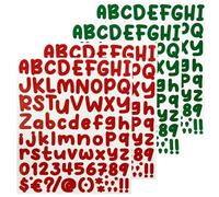 4 Sheets 324 Pcs Cute Letter Stickers,Self Adhesive Alphabet Sticker Decals for Christmas,Scrapbook,Name,DIY,Water Bottle and Crafting,Green & Red