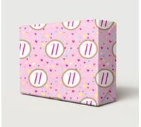 4 Sheets 4 Gift Tags 11th Birthday Multi Colour Hearts Pink Background Wrapping Paper Age 11 Girl Birthday Gift Wrap Paper Pink Female (PA)